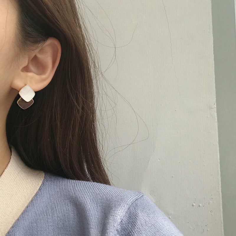 ラテトーンダブルスクエアイヤリング/ピアス【スピード配送】