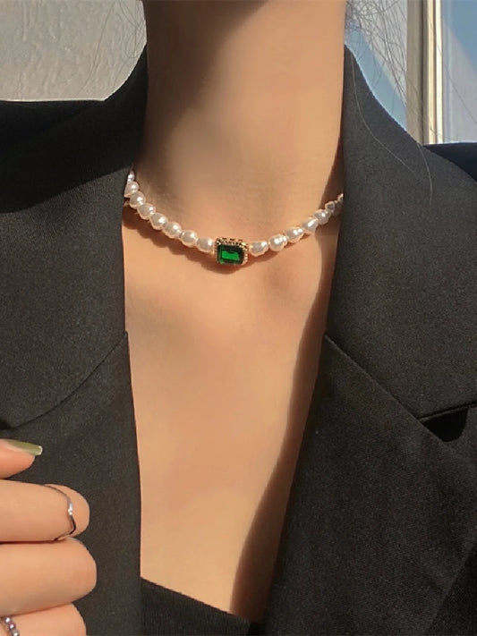 エメラルドクラシックパール ネックレス/ブレスレット 【予約商品】