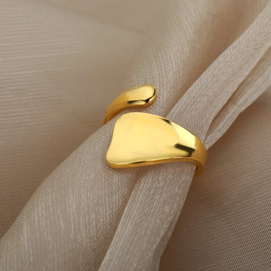 モダンウェーブリング シルバー/ゴールド【スピード配送】