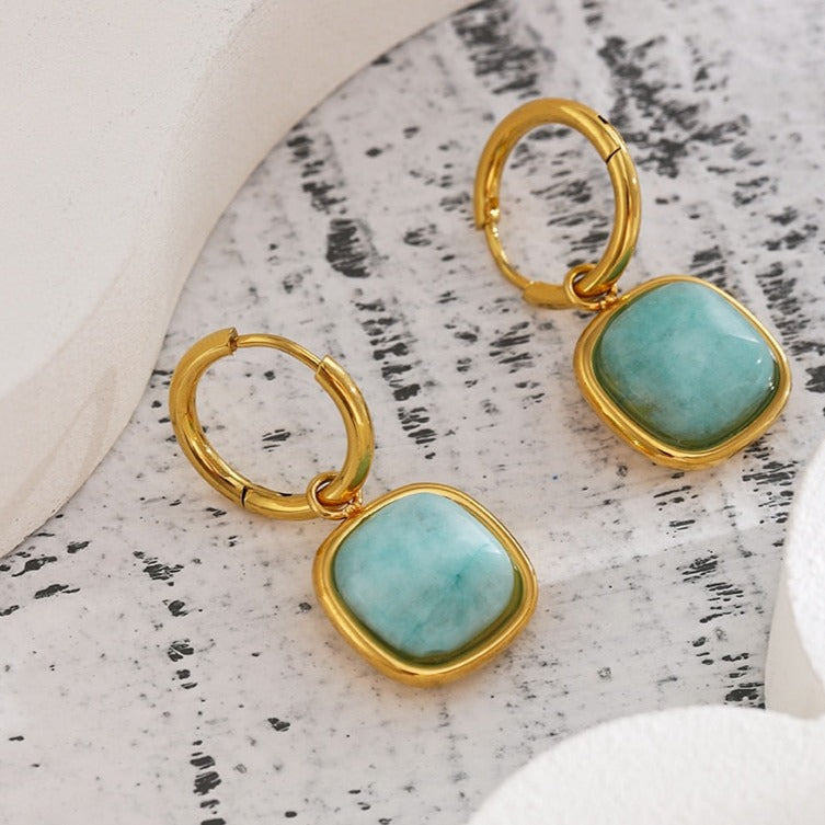 ブルースクエアピアス ゴールド 【予約商品】