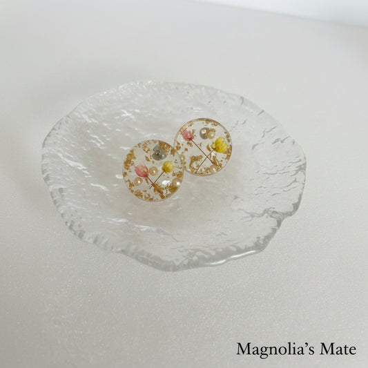 クリアフラワーピアス【在庫限り】