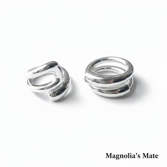 ねじれスパイラルリング 2Style シルバー 【スピード配送】