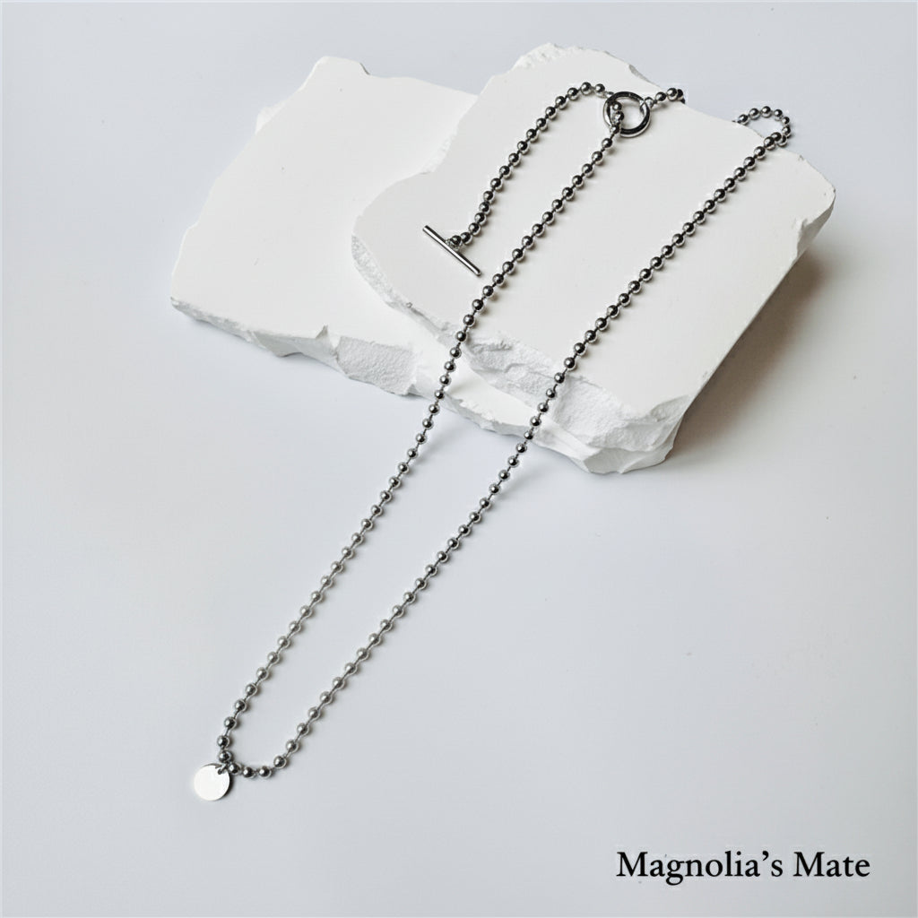 アジャストボールチェーン3wayロングネックレス ゴールド/シルバー 【予約商品】