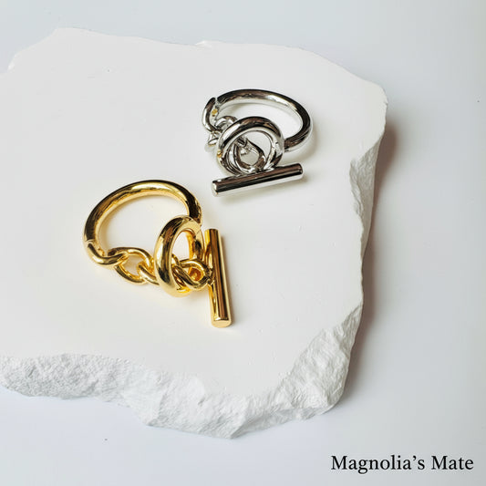 マンテルチェーンリング ゴールド/シルバー 【スピード配送】