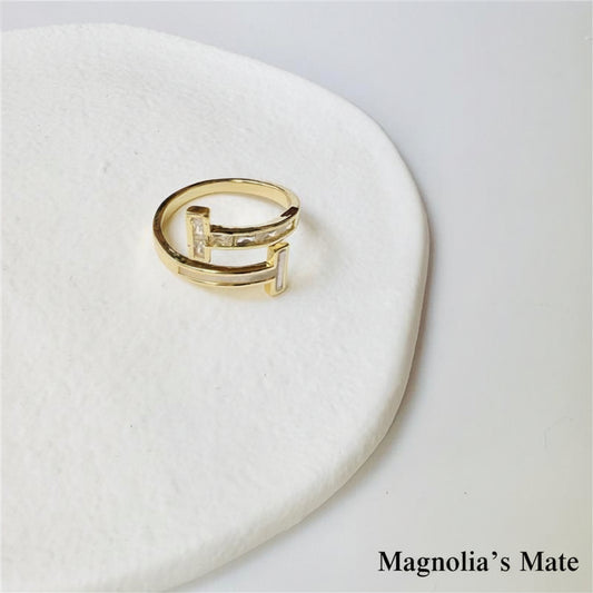 スパイラル ダブルTリング ゴールド【スピード配送】2月中旬発送予定