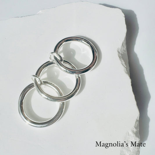 3連リング シルバー 【スピード配送】
