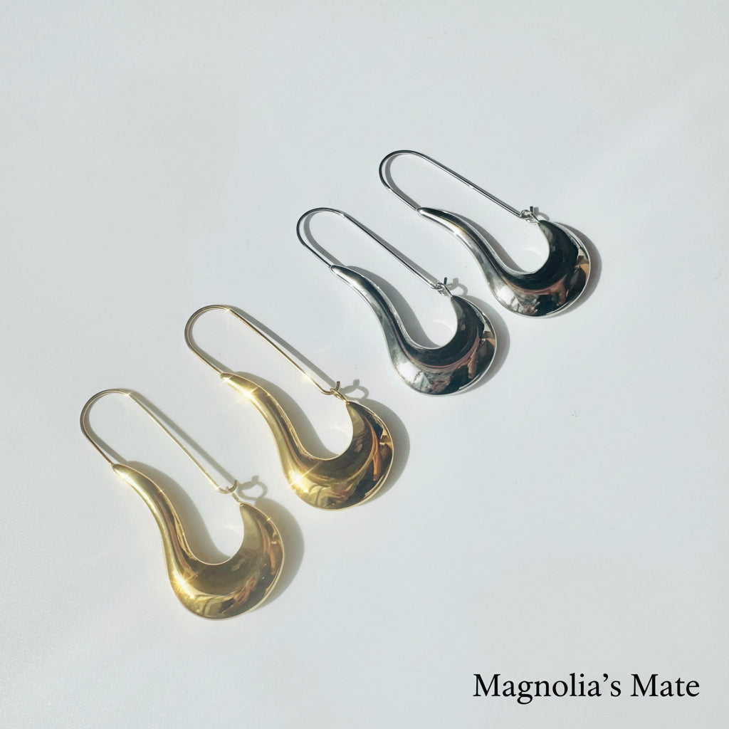 ドロップニュアンスフープ ピアス ゴールド/シルバー 【予約商品