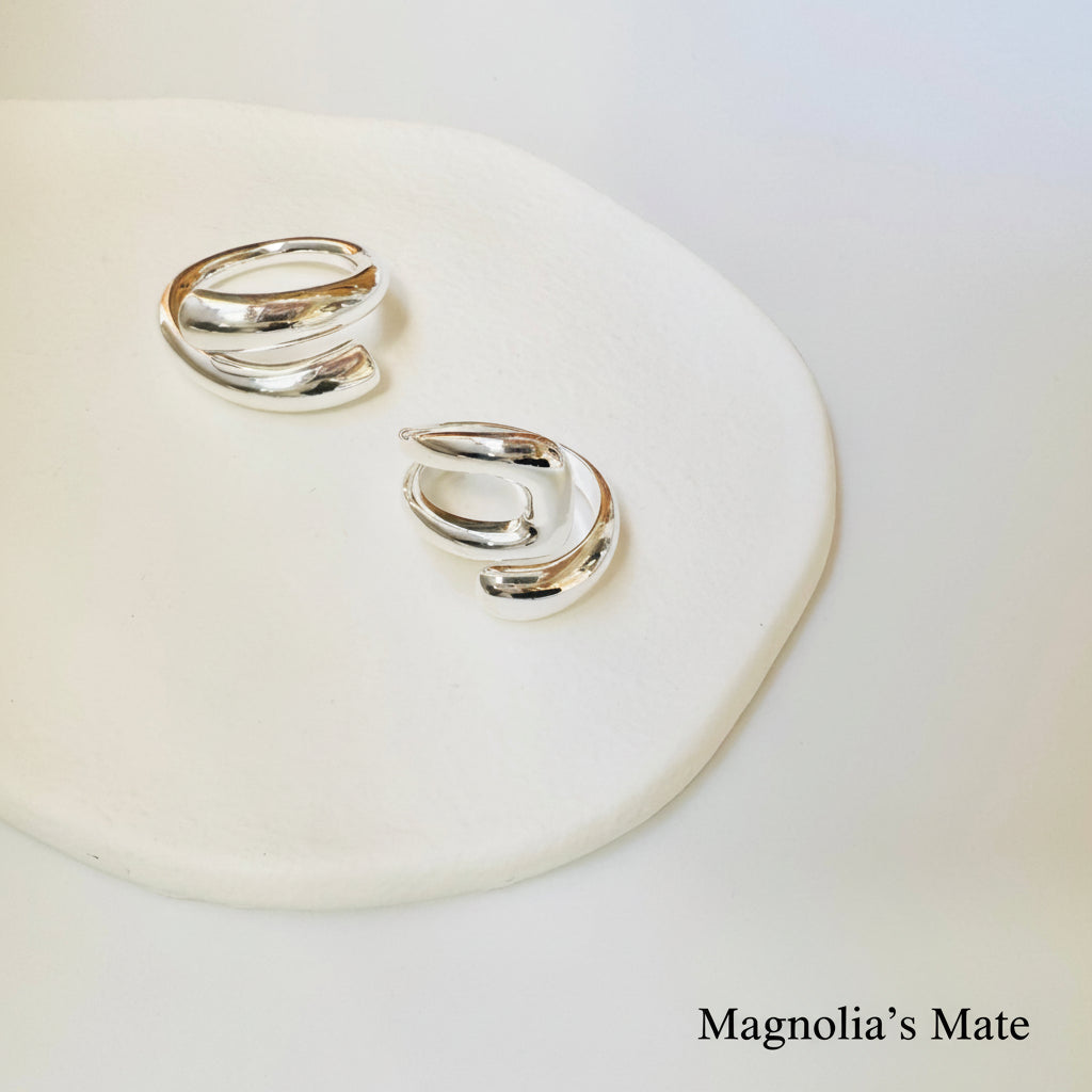 ねじれスパイラルリング 2Style シルバー 【スピード配送