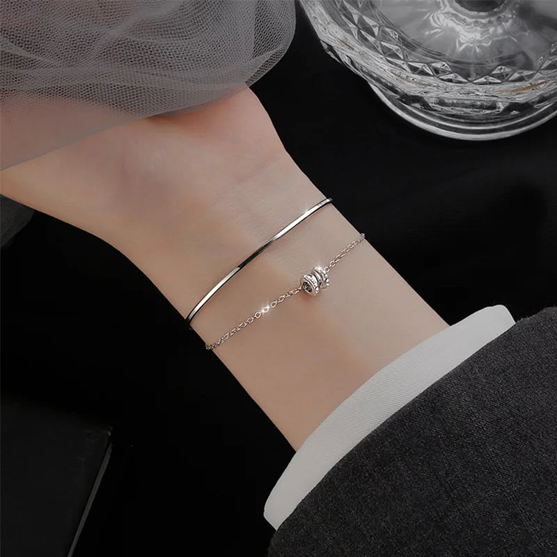 スリムデザインシルバーバンド ブレスレットシルバー 【予約商品】