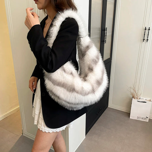 フェイクファーショルダーバッグ 4色【予約商品】