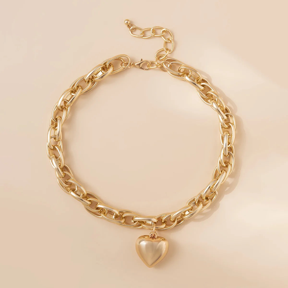 クラシックハートチェーンネックレス シルバー/ゴールド 【予約商品】