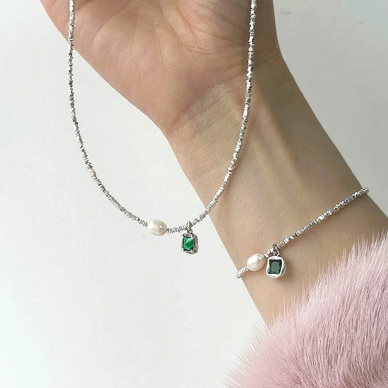 エメラルドグリーンパール ネックレス / ブレスレット 【予約商品】
