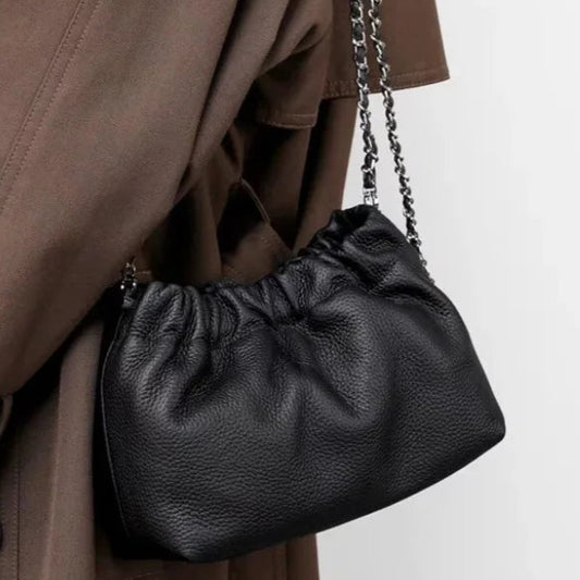 ギャザーチェーンショルダーバッグ 3色【予約商品】