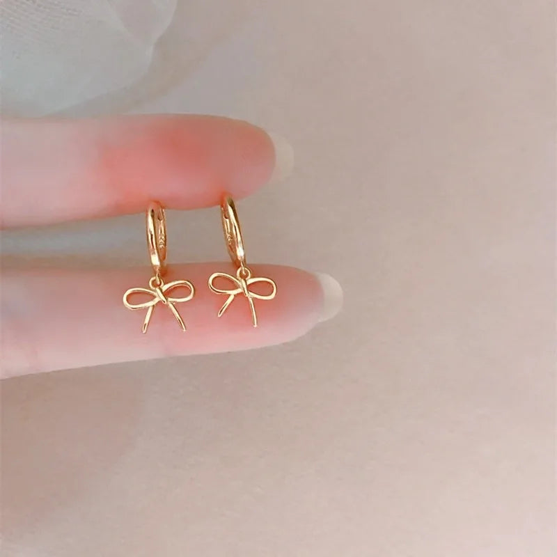 リボンチャーム フープピアス ゴールド 【アウトレット品】