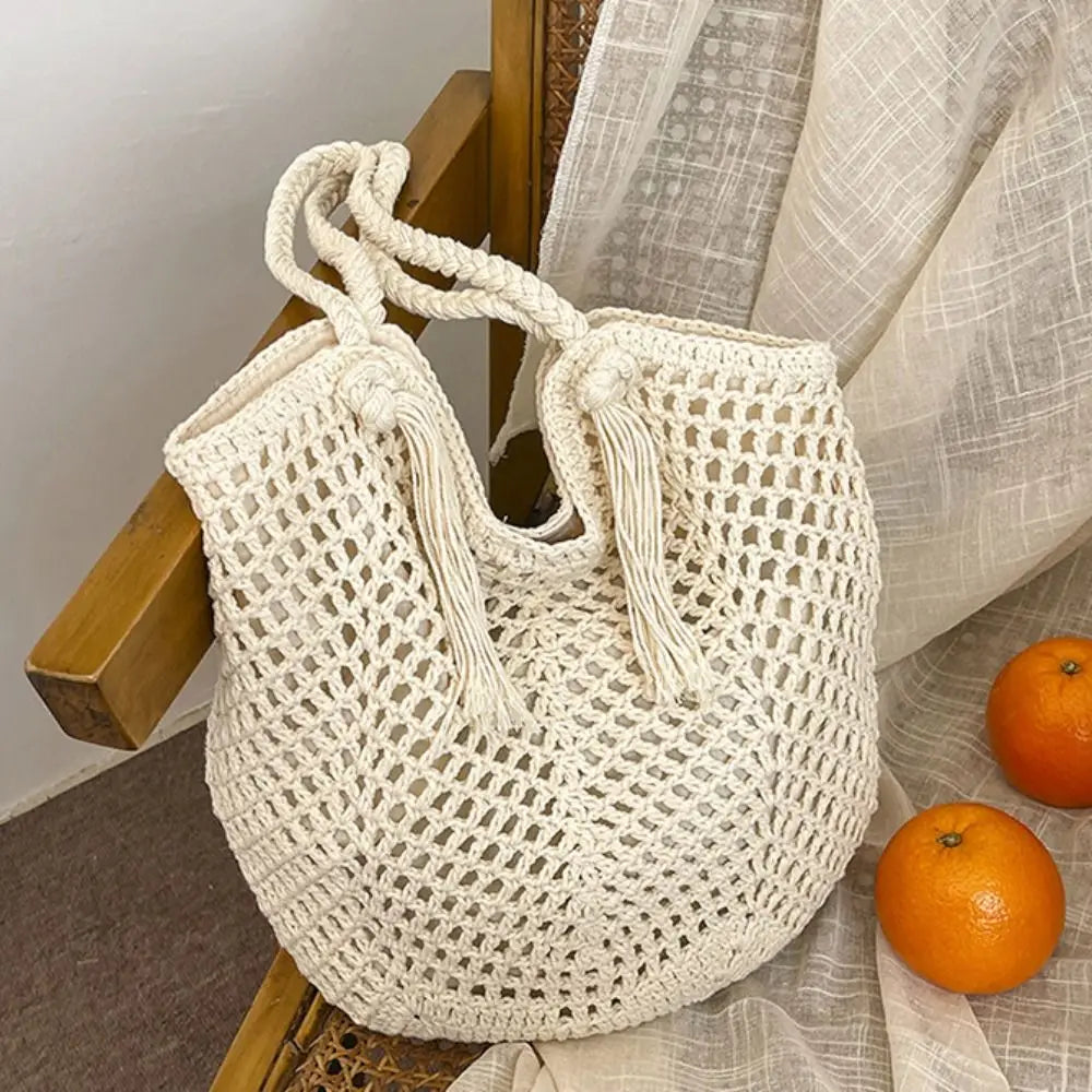 タッセルメッシュトートバッグ 2色【予約商品】
