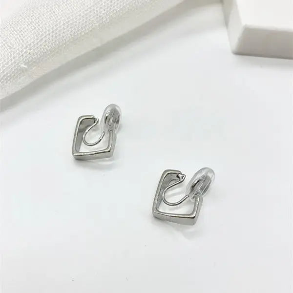 モダンミニマルスクエアイヤリング シルバー/ゴールド 【予約商品】