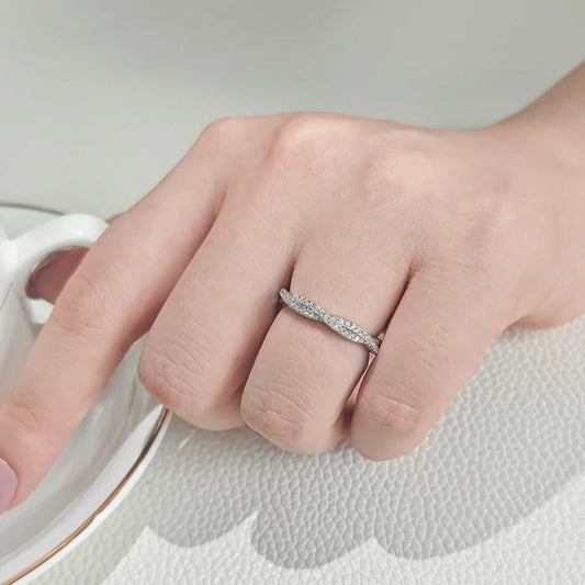 ヴィンテージVカットジルコンリング シルバー/ローズゴールド【スピード配送】