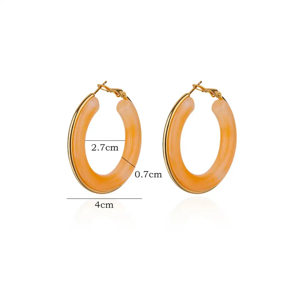 カラーグローフープピアス 8色【予約商品】