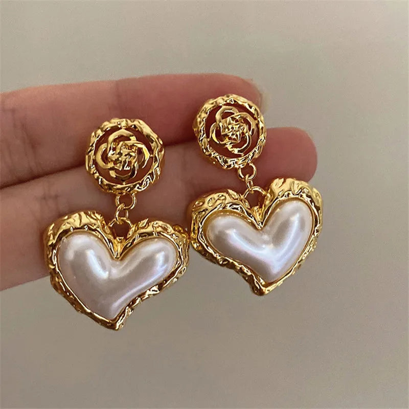 ローズハートドロップピアス 【予約商品】
