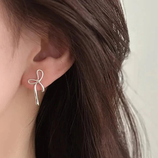 リボンフローピアス シルバー 【予約商品】