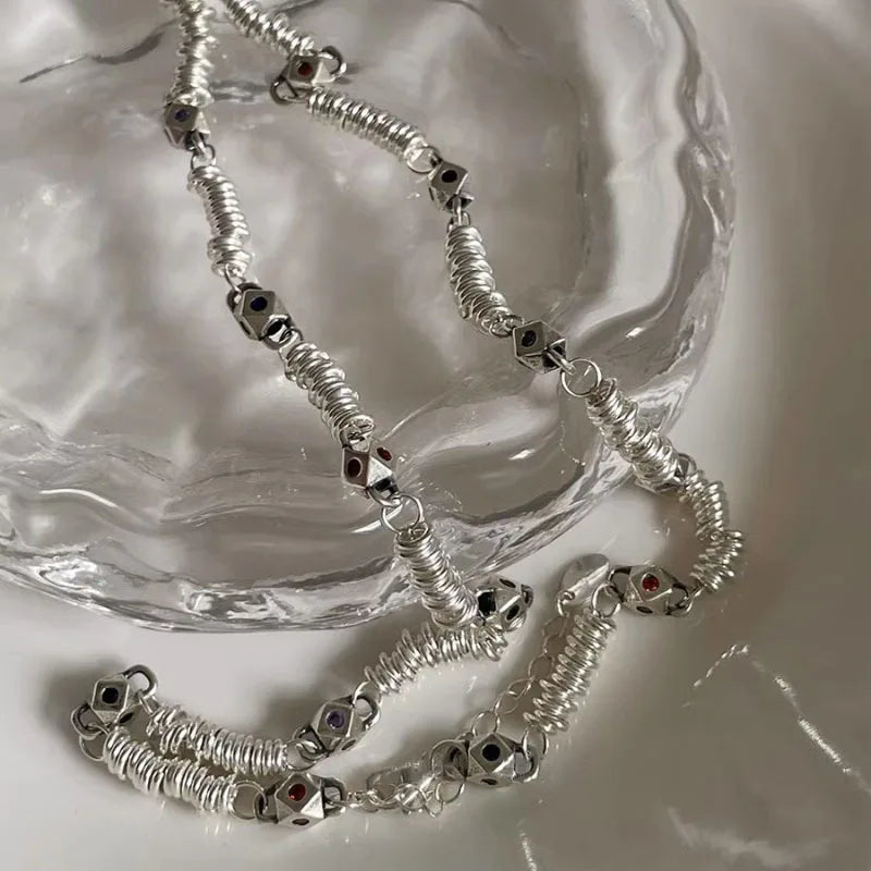 シルバースカルアクセントネックレス シルバー 【予約商品】