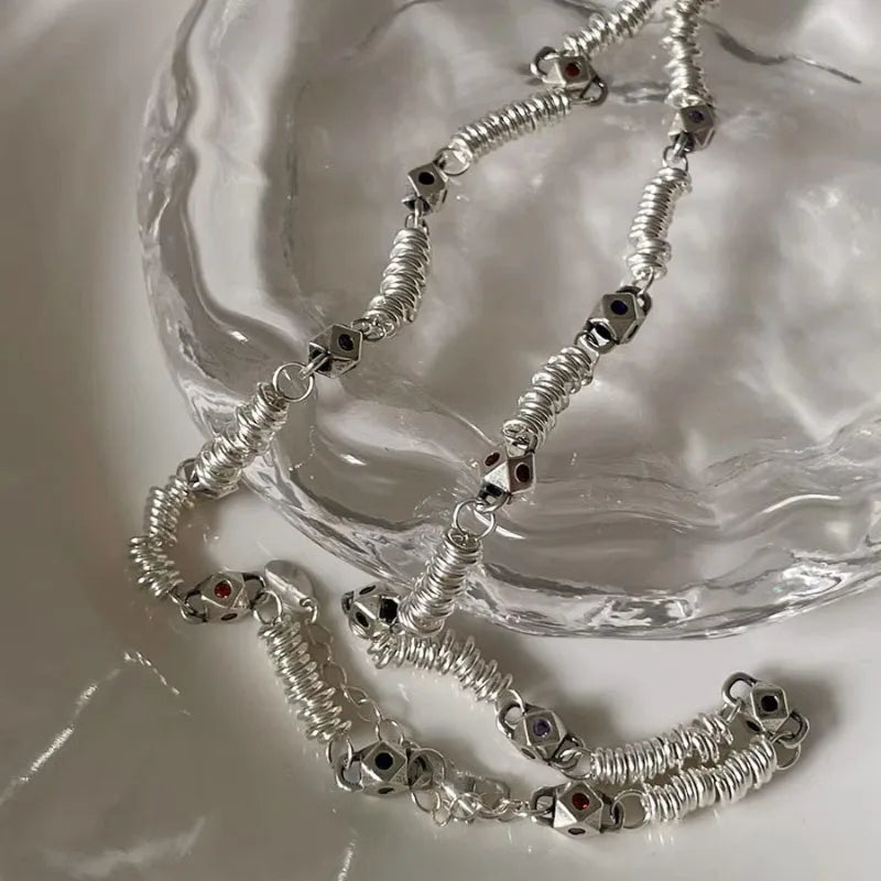 シルバースカルアクセントネックレス シルバー 【予約商品】