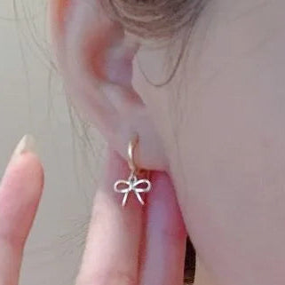 リボンチャーム フープピアス ゴールド 【アウトレット品】