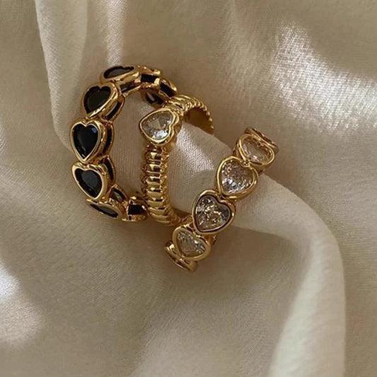 ノクターナルハート リング ブラック/クリア 【予約商品】