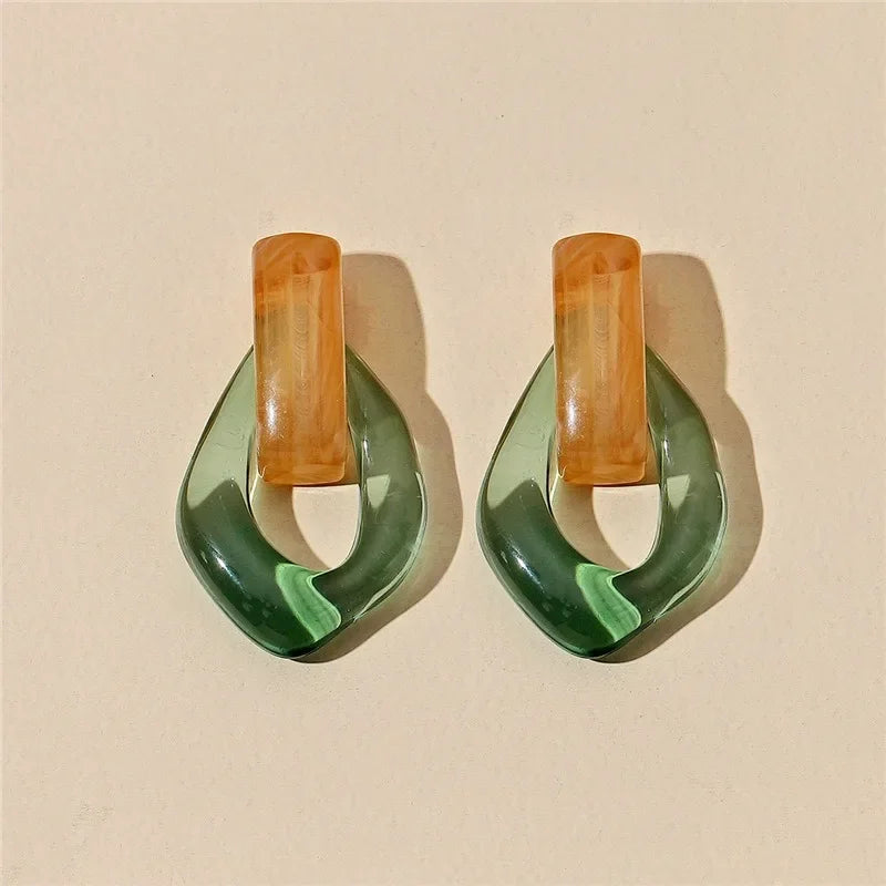 レトロカラードロップピアス【予約商品】