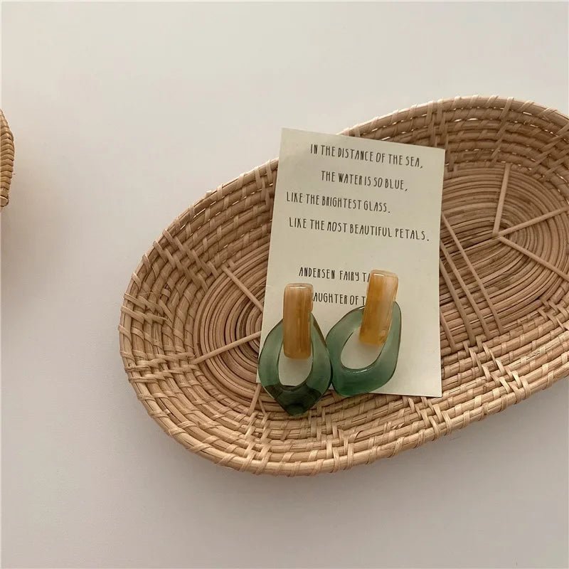 レトロカラードロップピアス【予約商品】