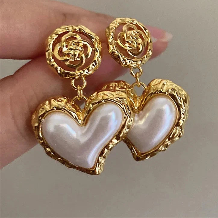 ローズハートドロップピアス 【予約商品】