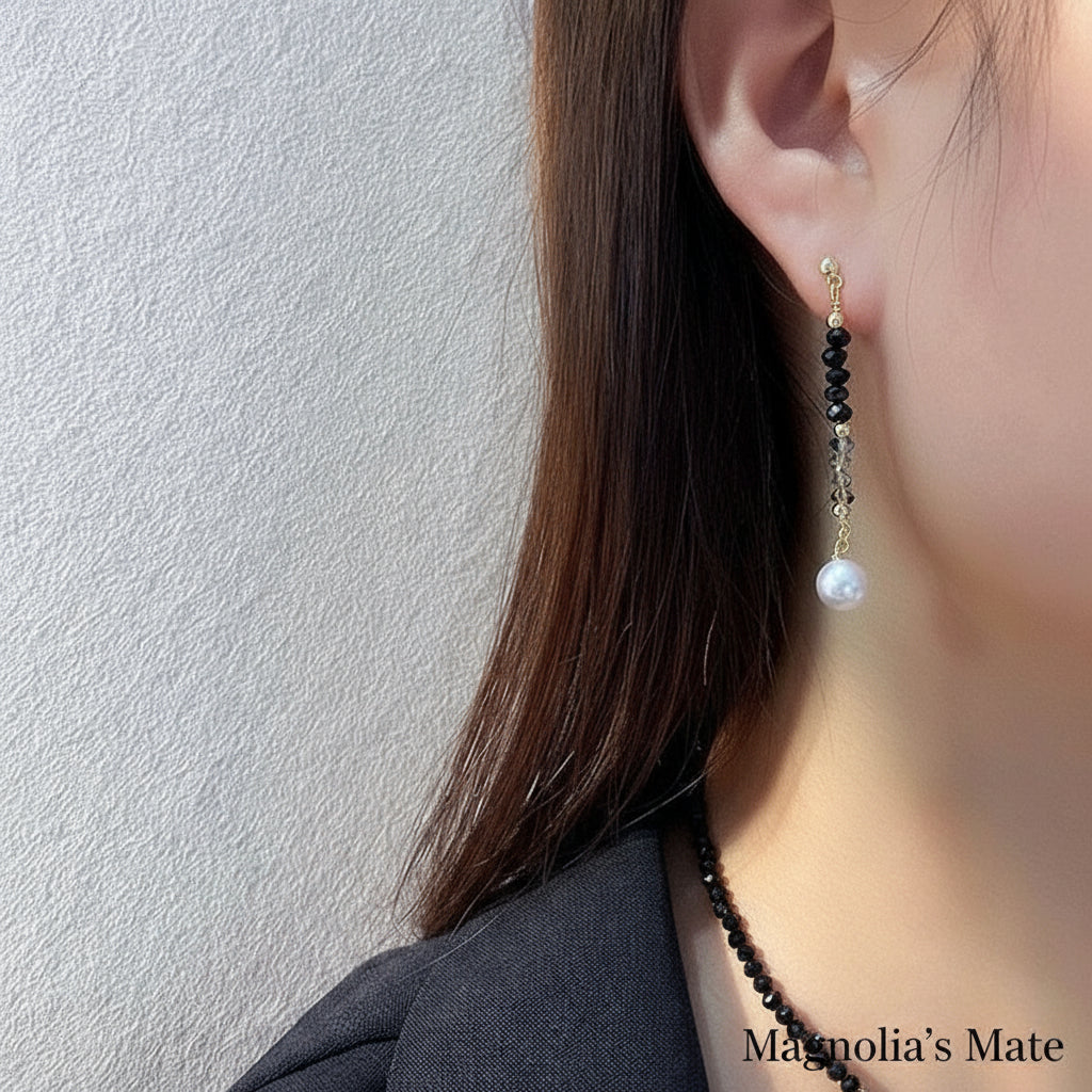ブラックシャイン ピアス・ネックレス・ブレスレット【予約商品】