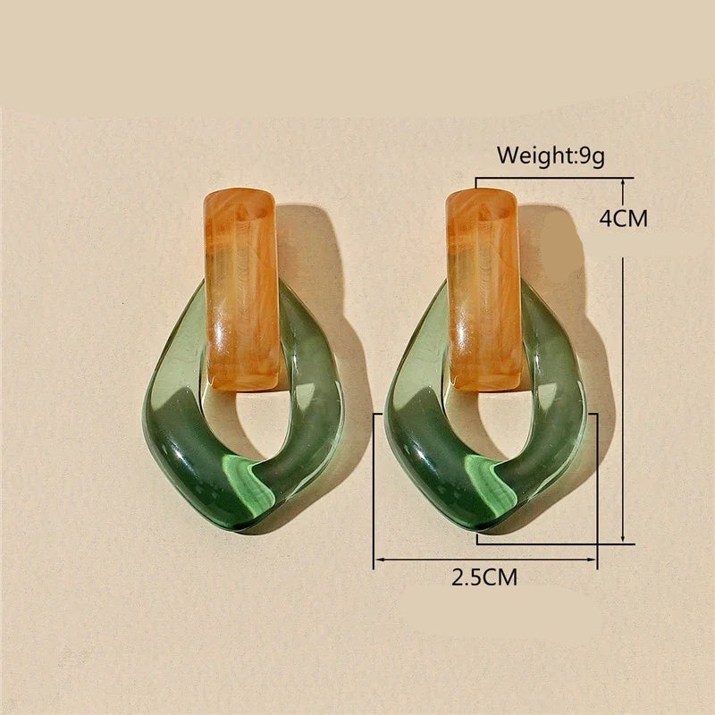 レトロカラードロップピアス【予約商品】