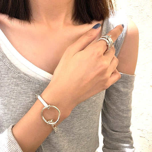 サークルシェイプ ブレスレット シルバー 【予約商品】