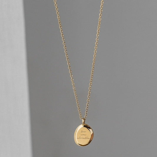 ニュアンスプレートネックレス ゴールド【スピード配送】