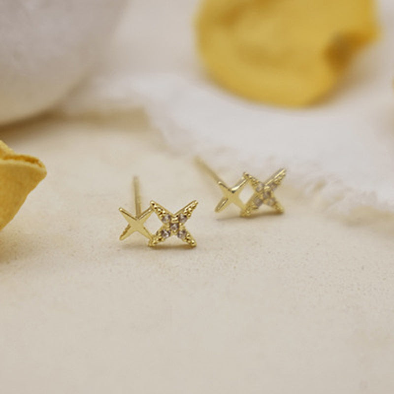 ダブルスター ピアス ゴールド/シルバー 【予約商品】