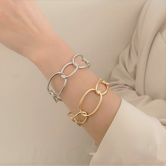 チェーンカフバングル ゴールド/シルバー 【スピード配送】