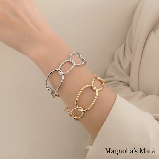 チェーンカフバングル ゴールド/シルバー 【スピード配送】