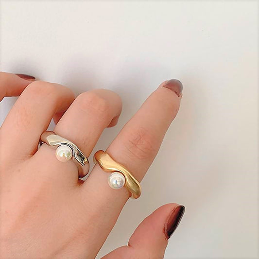 マーメイドパールリング ゴールド/シルバー 【スピード配送】