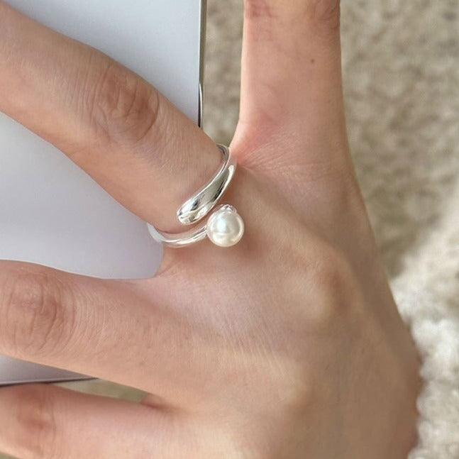 シーバブルパールリング シルバー 【スピード配送】