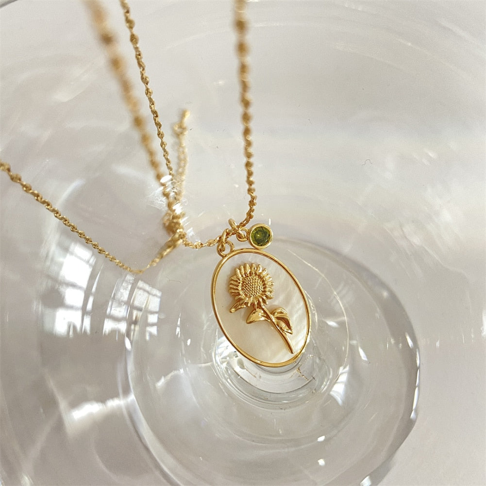 誕生月フラワーモチーフ ネックレス 【予約商品】