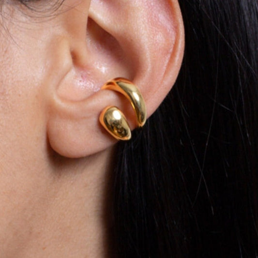 スパイラルダブルイヤーカフ ゴールド 【スピード配送】