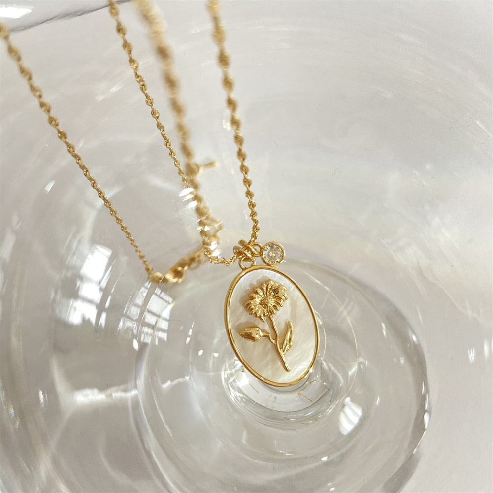 誕生月フラワーモチーフ ネックレス 【予約商品】