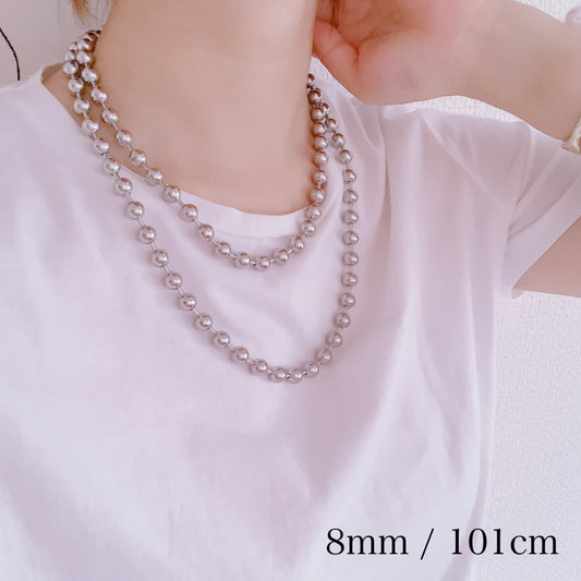 ステンレスボールチェーン ネックレス 3種 シルバー/ゴールド 【スピード配送】