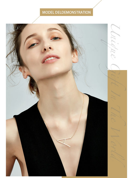 ラージイニシャル ネックレス ゴールド【予約商品】