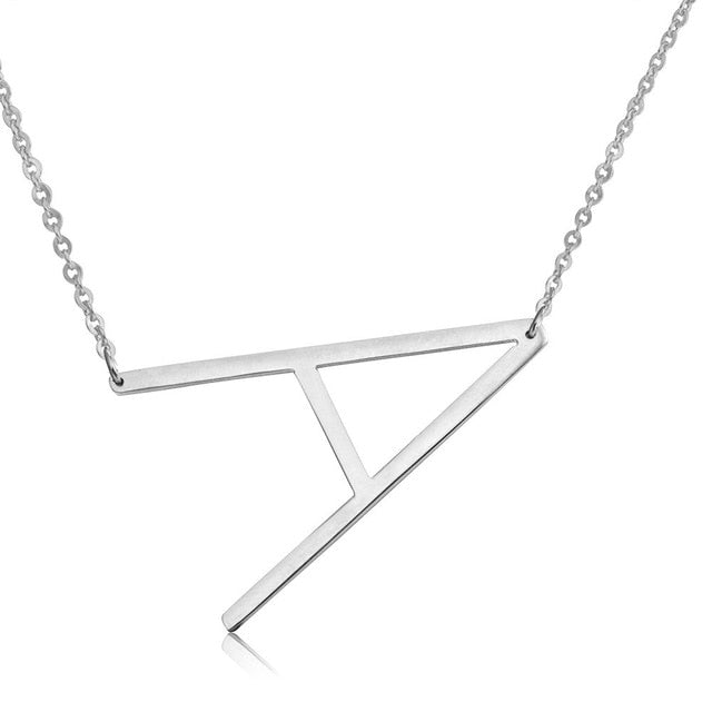 ラージイニシャル ネックレス シルバー【予約商品】
