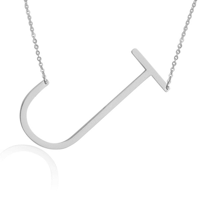 ラージイニシャル ネックレス シルバー【予約商品】