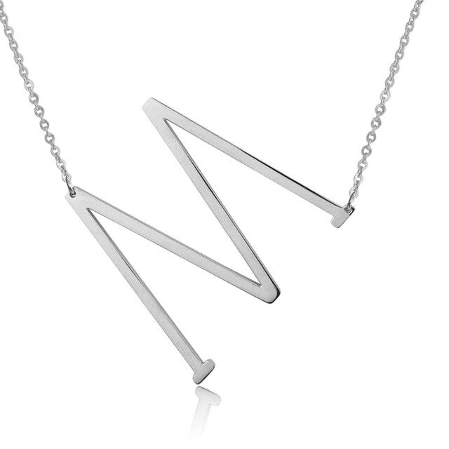 ラージイニシャル ネックレス シルバー【予約商品】