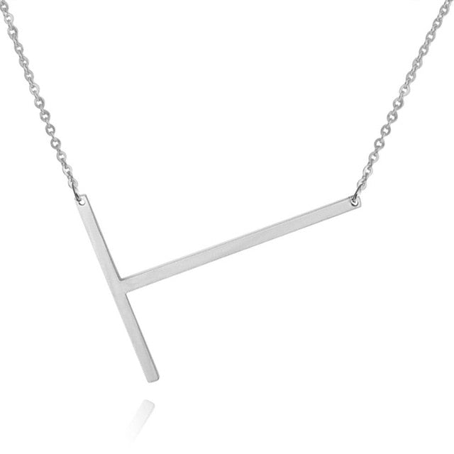 ラージイニシャル ネックレス シルバー【予約商品】