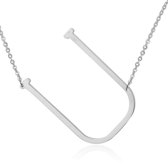 ラージイニシャル ネックレス シルバー【予約商品】
